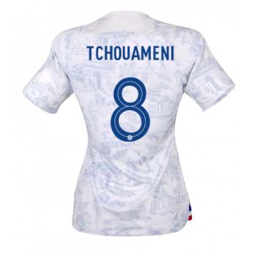 Ženski Nogometni dresi Francija Aurelien Tchouameni #8 Gostujoči SP 2022 Kratek Rokav